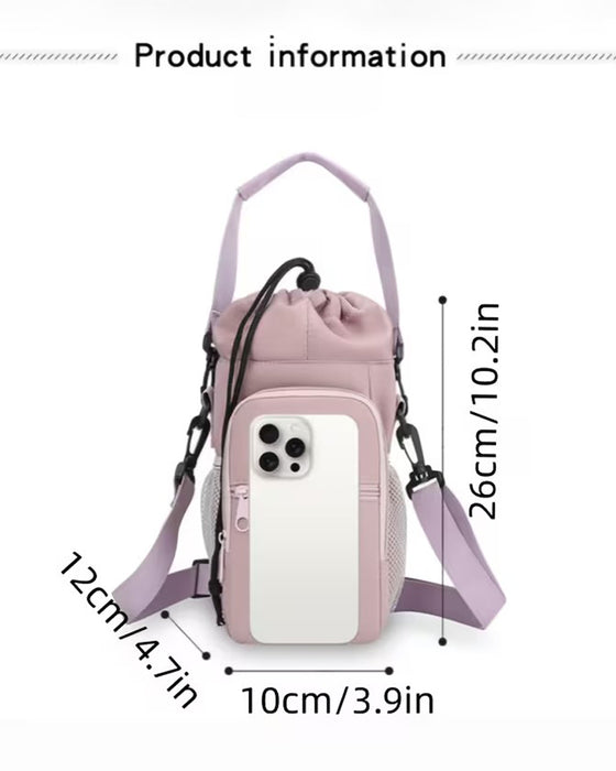 Multizak Waterfles Tas Met Telefoonhouder Voor Wandelen, Reizen & Dagelijks Gebruik