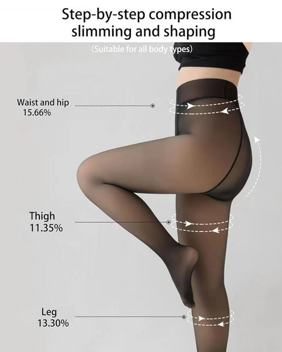 Magische Fleecegevoerde Leggings Comfortabele Fleecemaillots