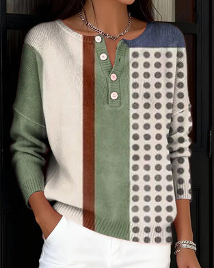 Pullover Met Lange Mouwen En Colorblock