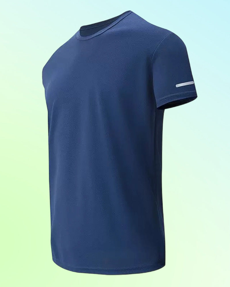 Heren T-Shirt Effen Kleur Korte Mouw Sportief