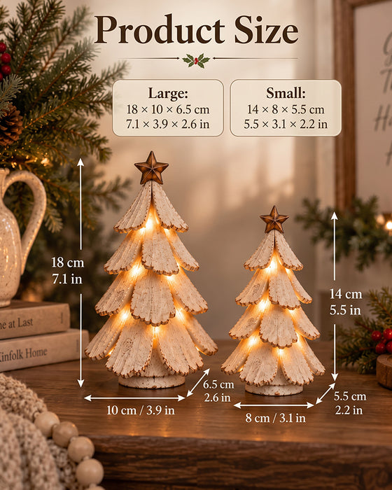 🎄🌙 Vintage Kerstboom Met Licht Figuur