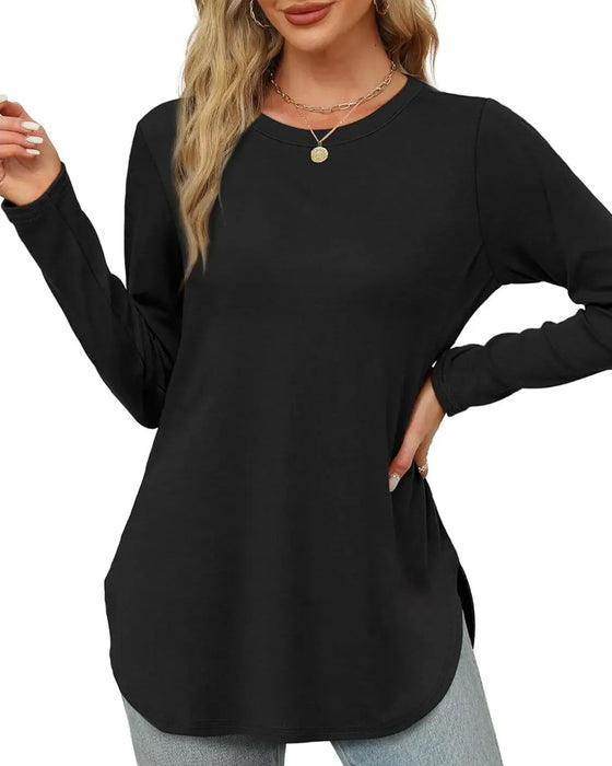 Effen Langmouw Top