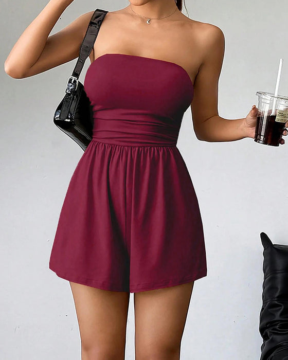 Jumpsuit Bandeau Stijl Een Stuk Kort