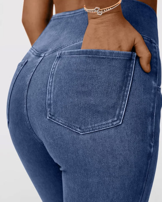 Broek Hoge Rekbaarheid Mode Zak Flare