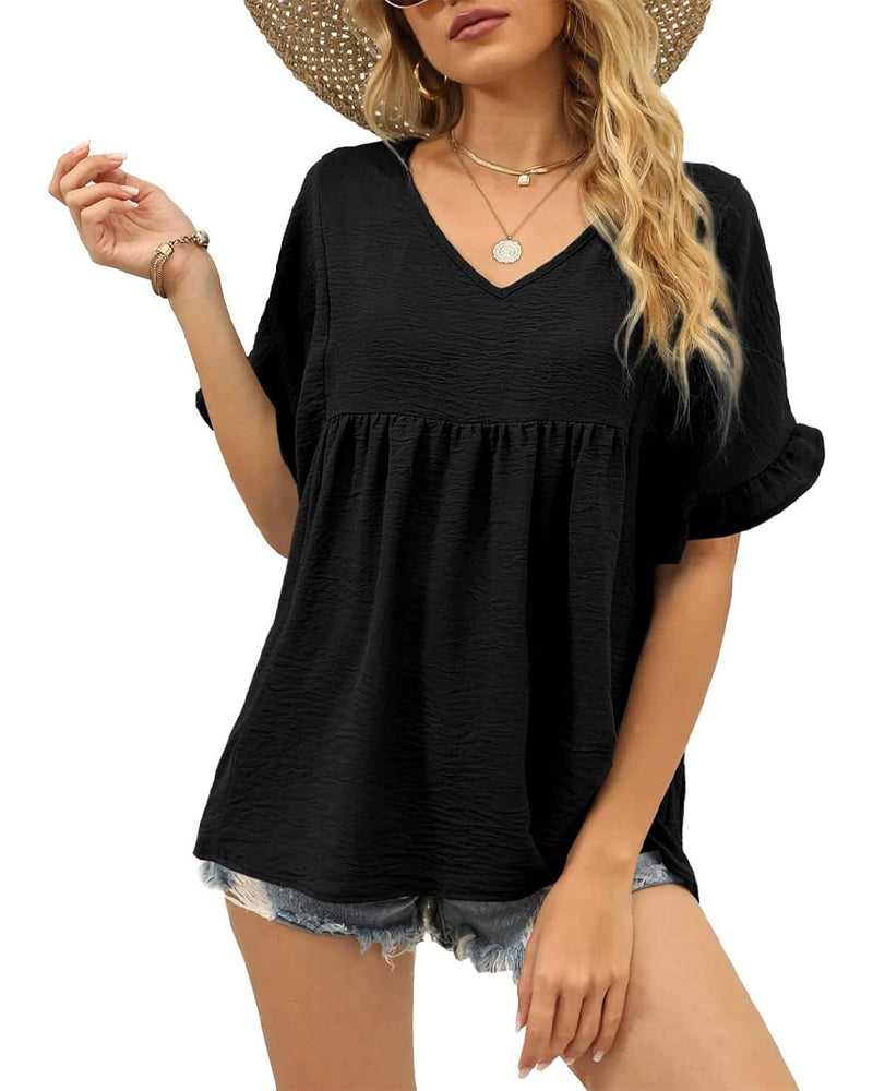 Blouse Casual Ruche Loose Fit
