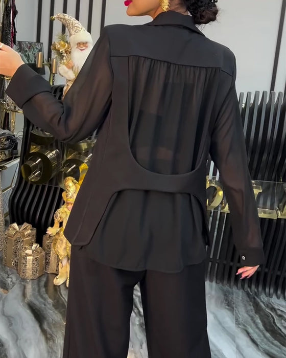 Jas Stijlvol Effen Revers