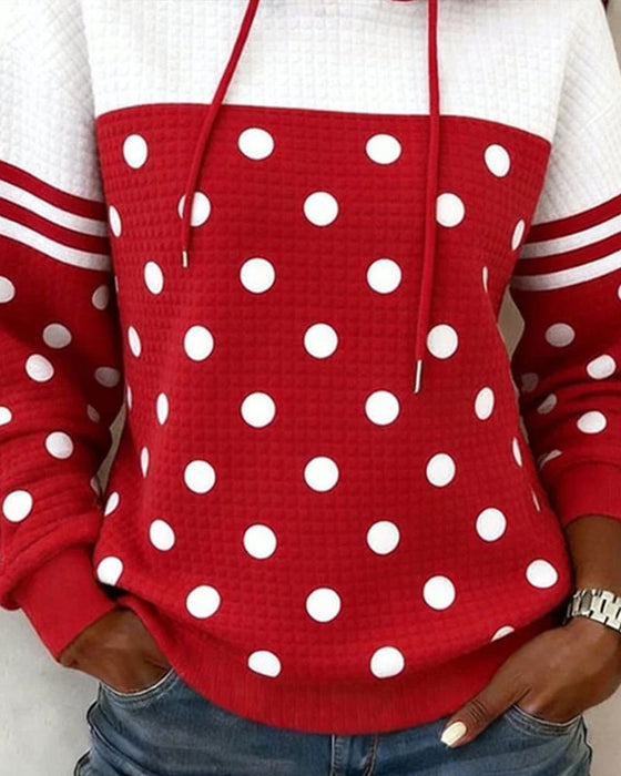 Hoodie Stipje Kleurblok Koord