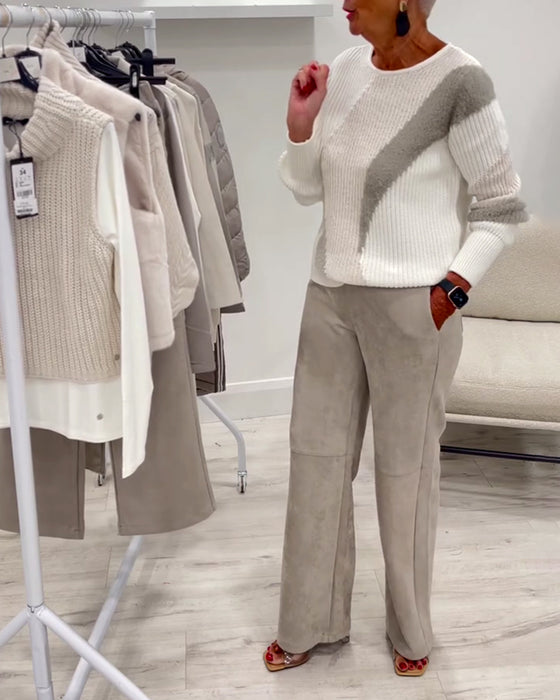 Trui Crew Neck Comfortabel Casual