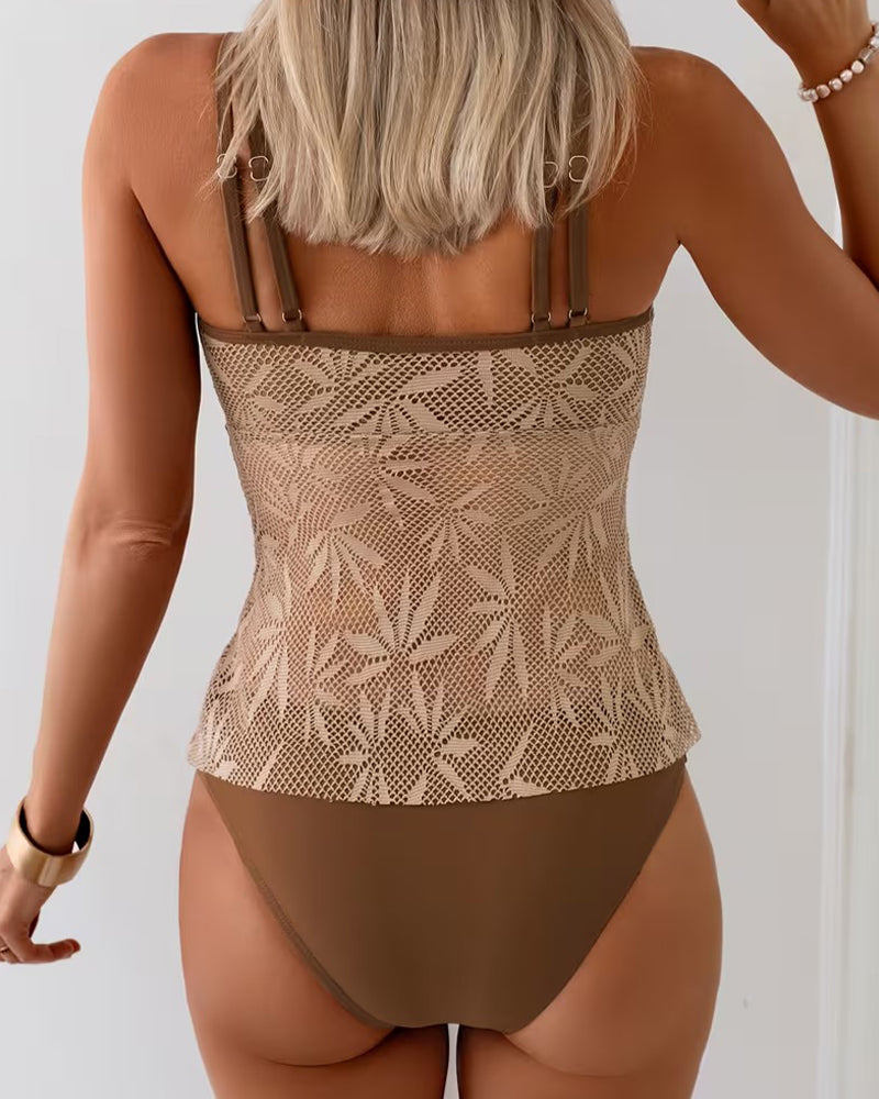 Tankini Spaghettiband Mesh