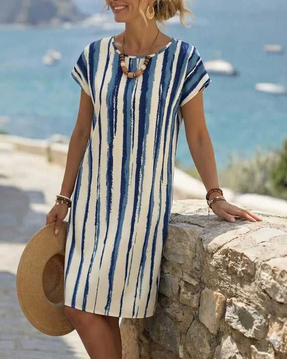 Jurk Verticale Streep Shift