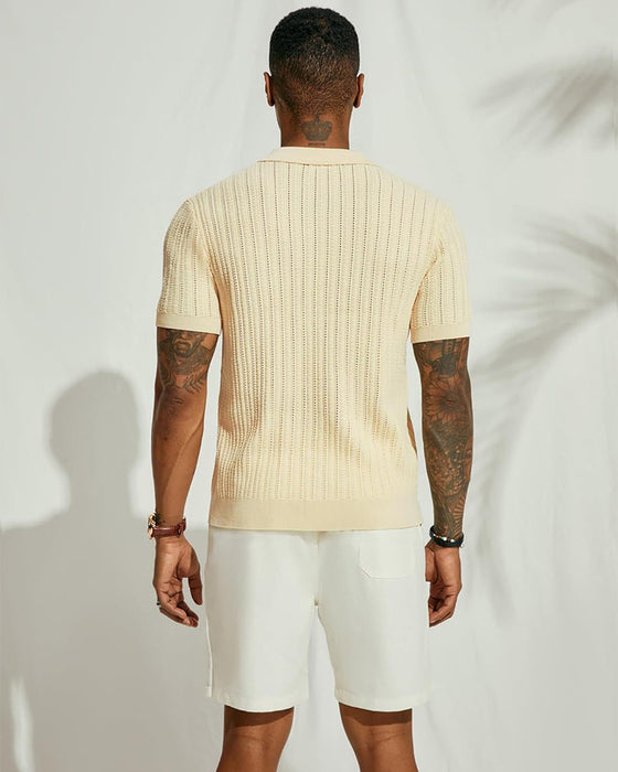 Herenhemd Effen Kleur Hol Ademend