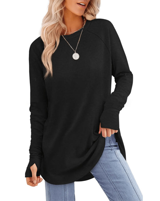 Ronde Hals Raglan Colorblock Longsleeve Top