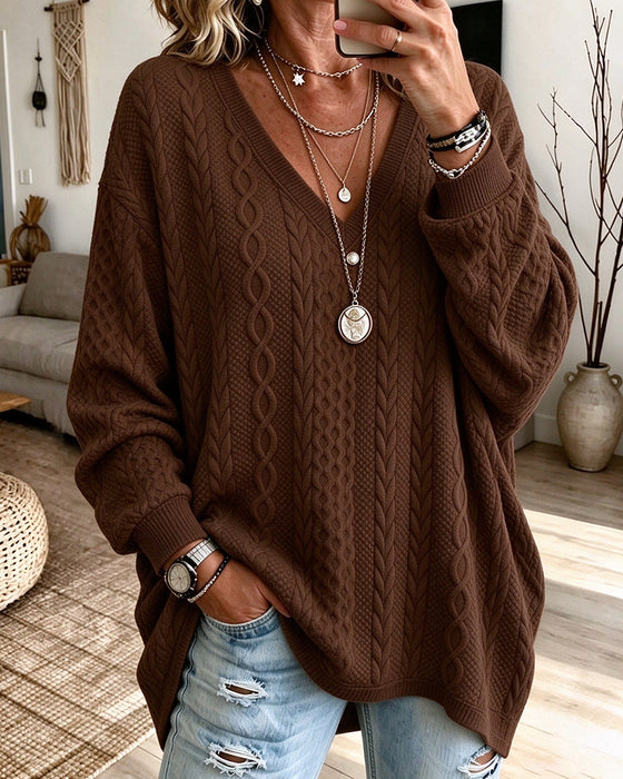 Top V-Hals Halflang Los