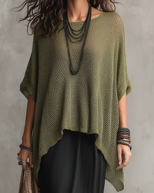 Pullover Effen Onregelmatig Los