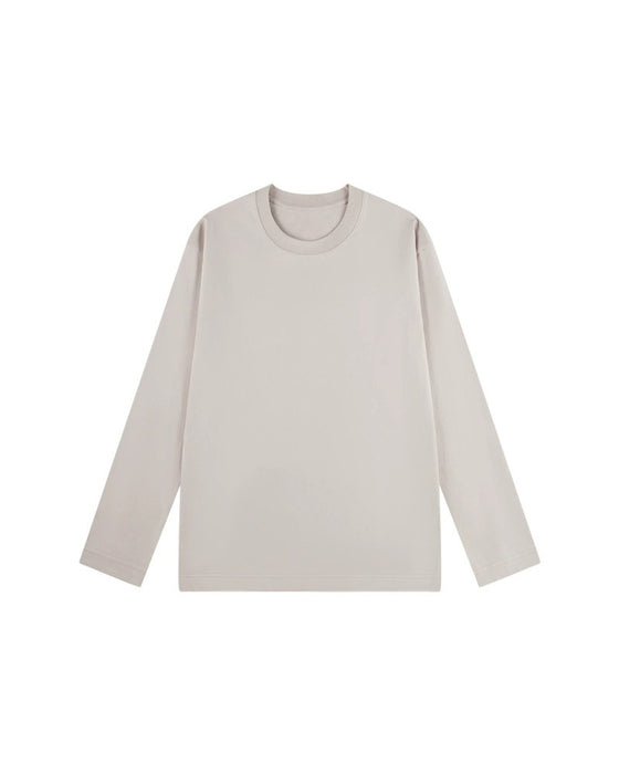 T-Shirt Heren Ronde Hals Lange Mouw Split