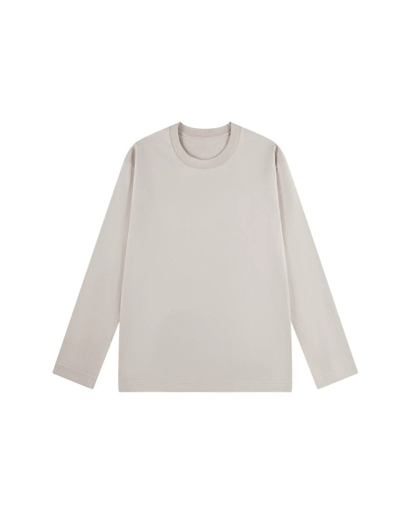 T-Shirt Heren Ronde Hals Lange Mouw Split