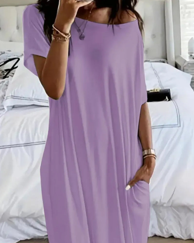 Jurk Effen Lang Casual