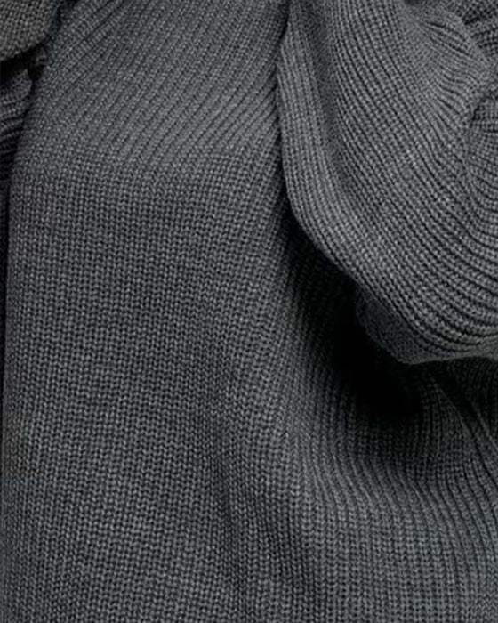 Cardigan Effen Kleur Lange Mouw Kort