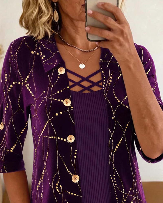 Blouse Reverse Knoop Voor Cross Over Nep Laag