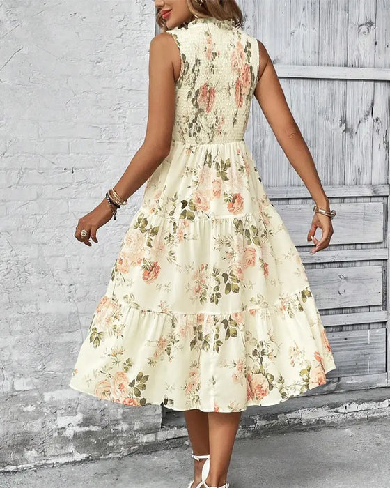 Jurk Bloemen Afdruk Smock