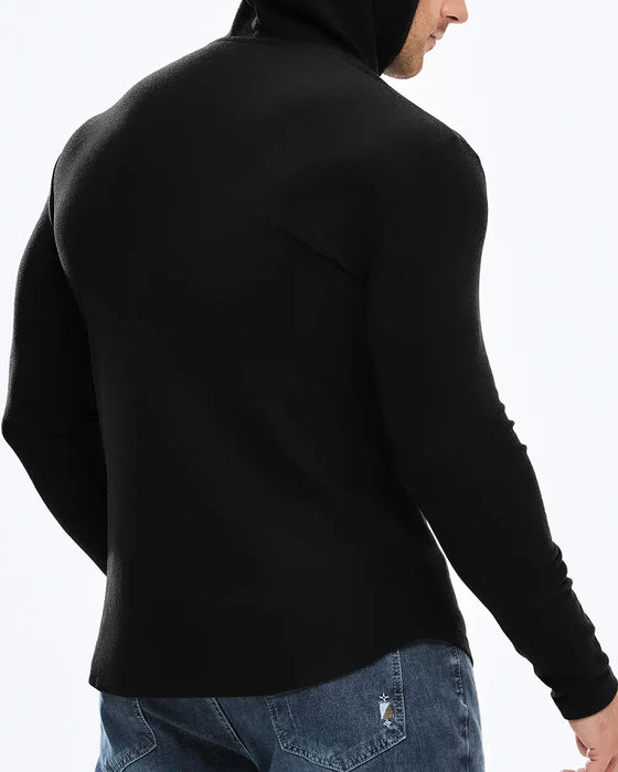 Heren Sweatshirt Effen Kleur Lange Mouw Capuchon