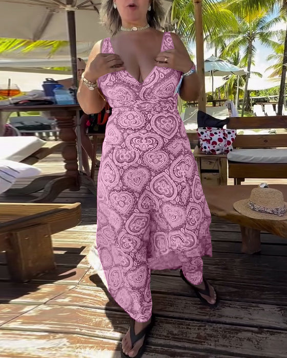 Badpak Strapless Hart Vakantieprint