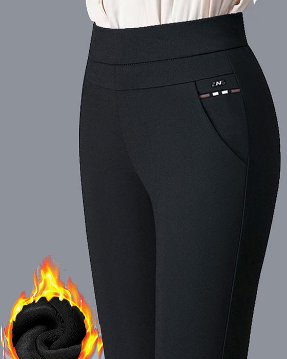 Casual High-Waist Broek Met Zakken