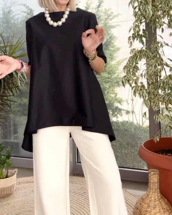 Tops met effen kleuren en woon-werkverkeer