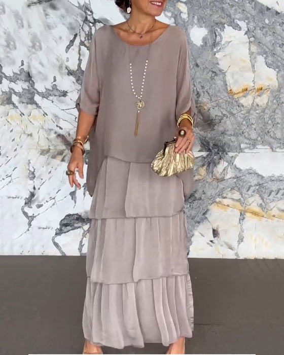 Losse jurk in artistieke stijl