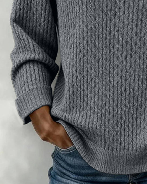 Sweatshirt casual lange mouw effen kleur