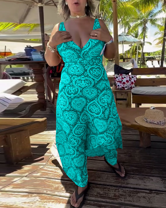 Badpak Strapless Hart Vakantieprint