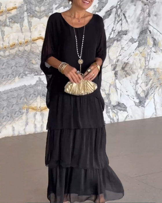 Losse jurk in artistieke stijl