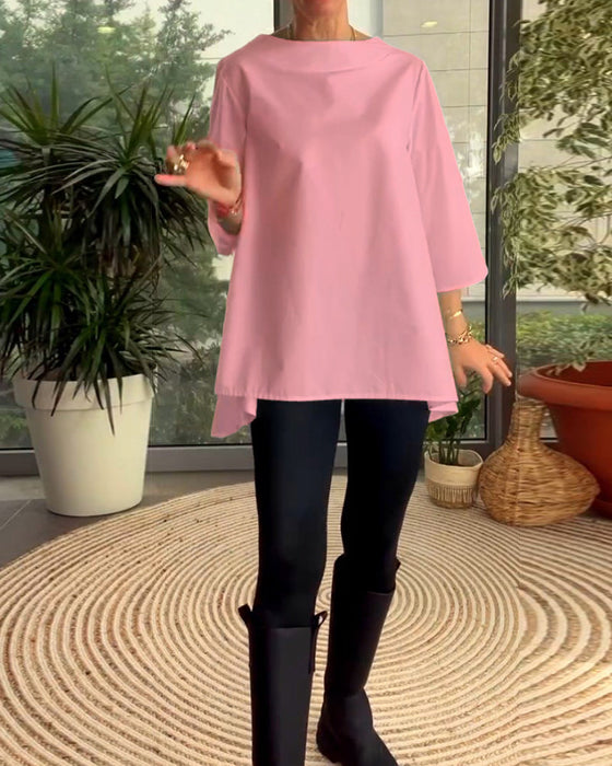 Tops met effen kleuren en woon-werkverkeer