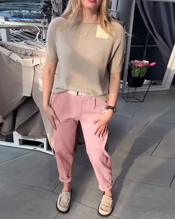 Broek Effen Casual Recht