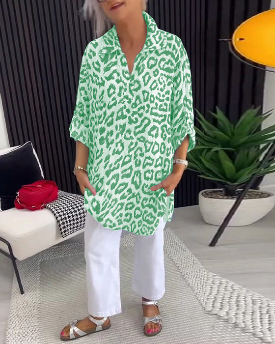 Blouse Revers Luizenprint