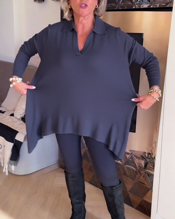 Oneffen Revers Lange Mouw Top