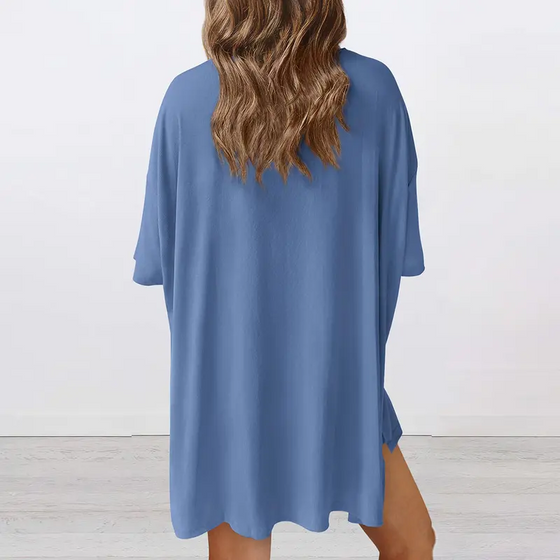 Casual Set Met Effen Kleur En Losse Pasvorm
