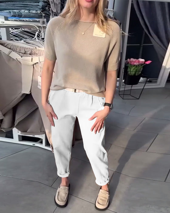 Broek Effen Casual Recht