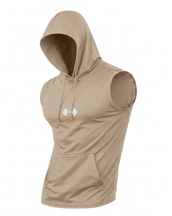 Tank Top Hoodie Sweatshirt Mouwloos Trekkoord
