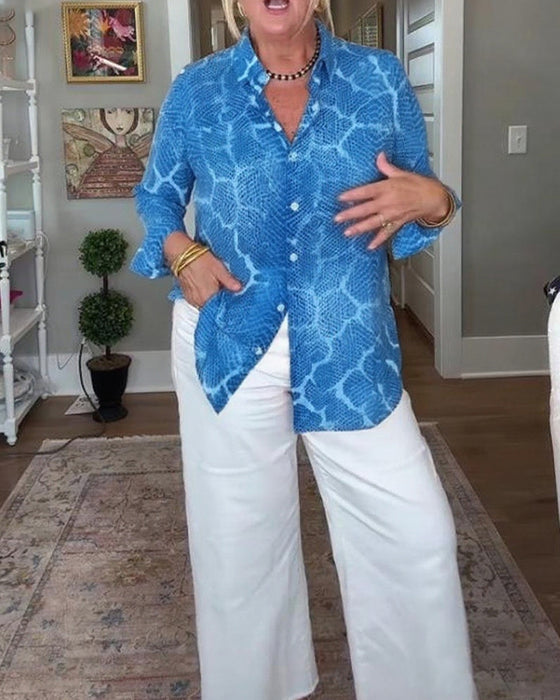 Blouse Met Knopjes En Getextureerd Kenmerken