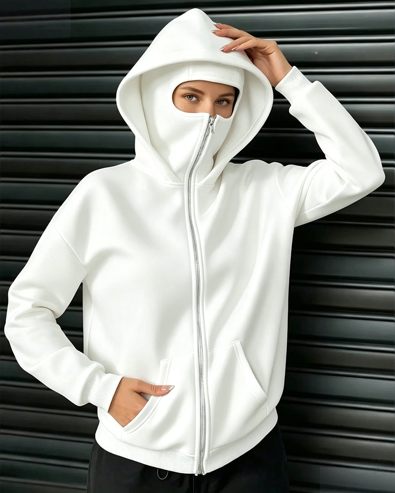Jas Capuchon Casual Rits Sweatshirt