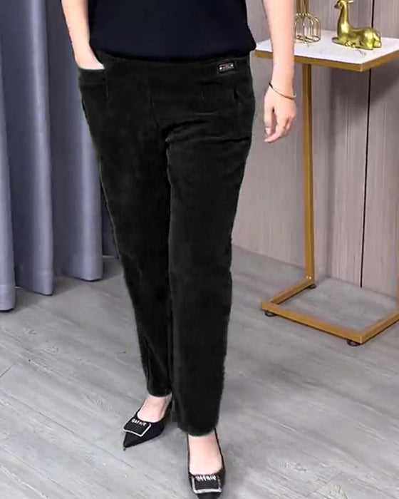 Effen Stretch Skinny Broek