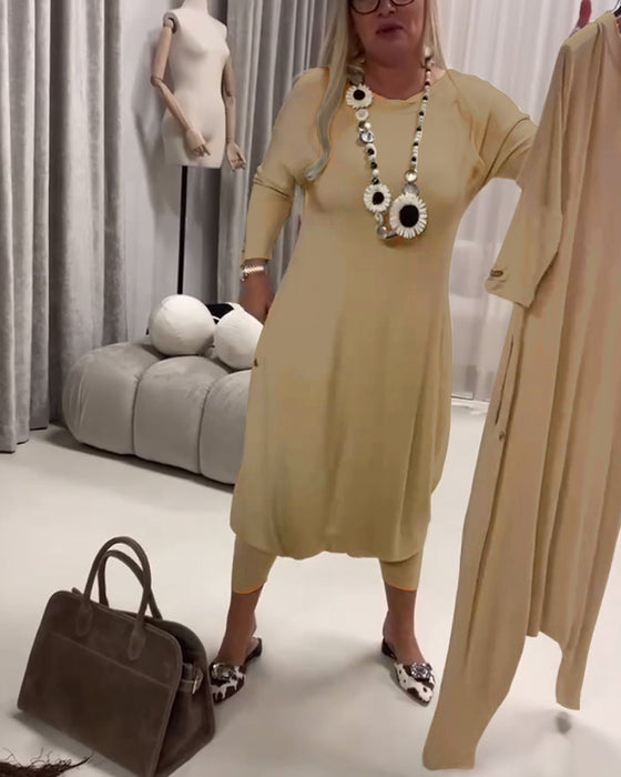 Jumpsuit Effen Kleur Lange Mouwen Casual