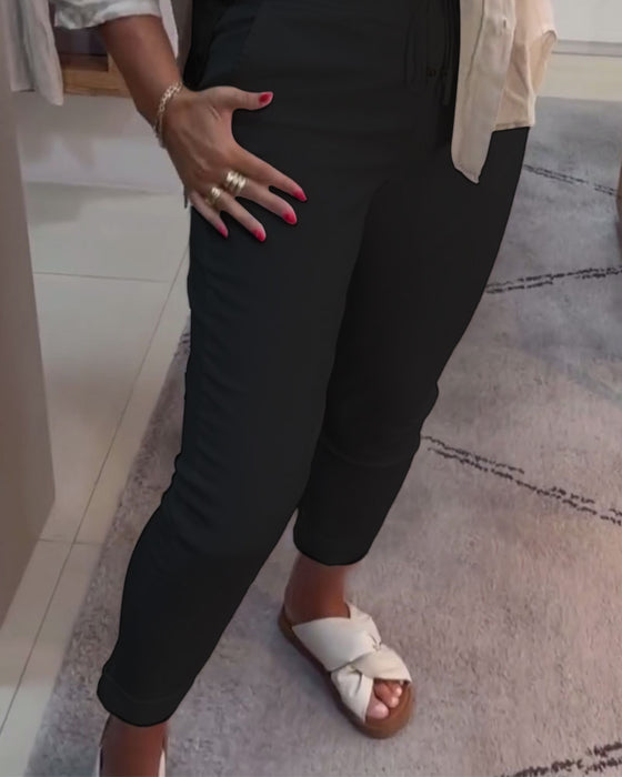 Smalle Broek Casual Met Trekkoord