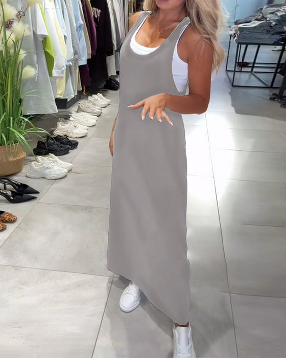 Jurk Slankmakend Draagband Casual