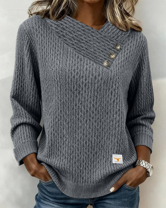 Sweatshirt casual lange mouw effen kleur