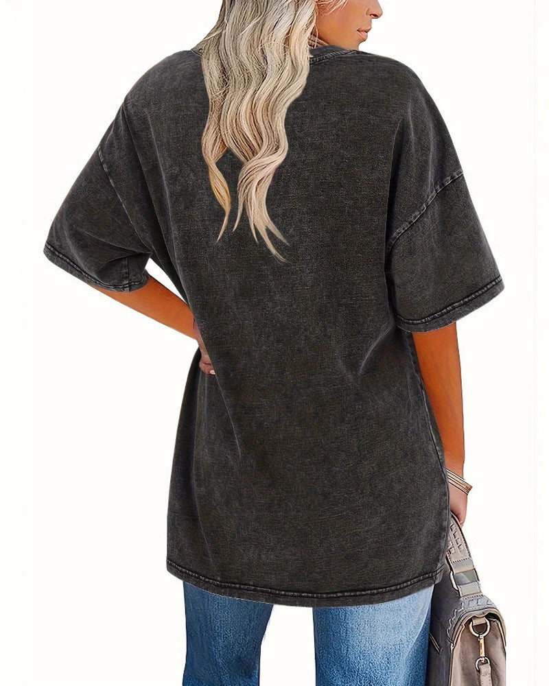 T-Shirt Loose Fit Casual Korte Mouw