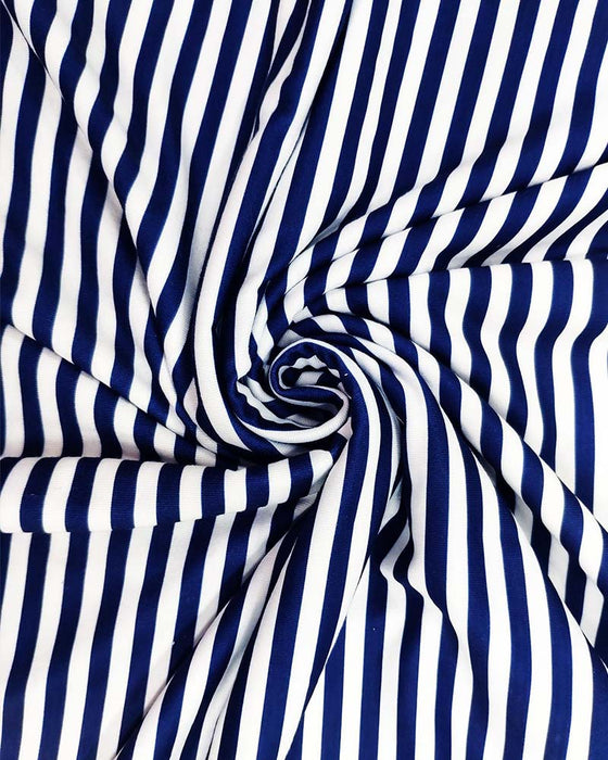 Jurk Ronde Hals Streep Stropdas Taille