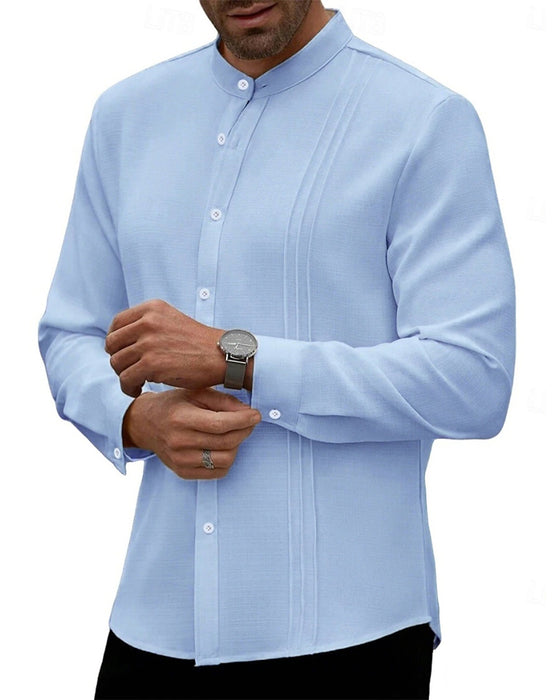 Heren Overhemd Fashion Mini Mandarin Kraag