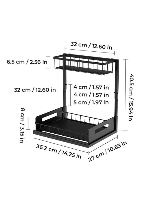 Uittrekbare Organizer Onder De Wastafel